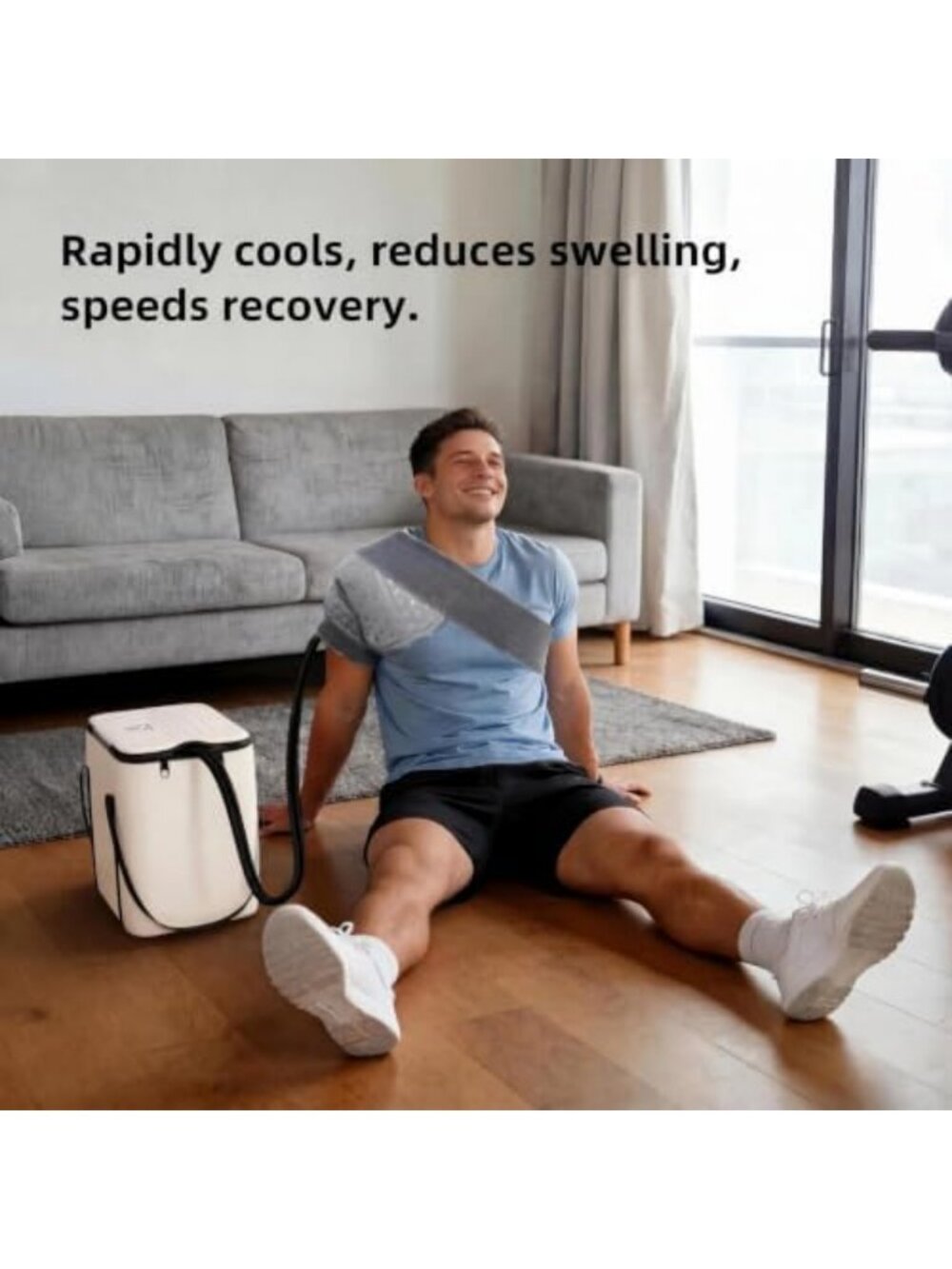 Post-Surgery Shoulder Ice Machine, Cold Therapy System with Timer for Recovery - Picture 3 of 7